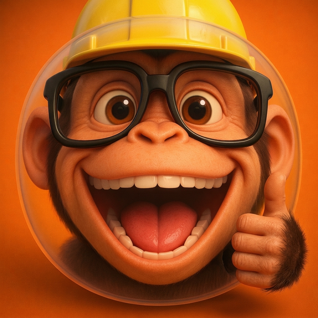 VoxChimp thumbs up close